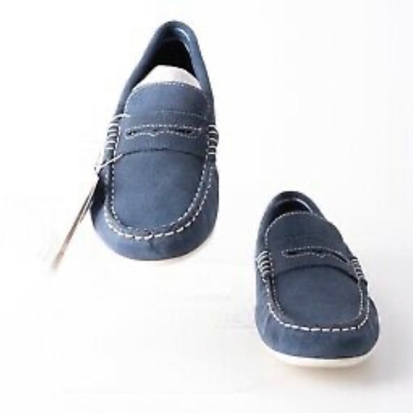 𝗡𝗪𝗧 𝗭𝗮𝗿𝗮 • Blue Leather Penny Loafers - Picture 5 of 14